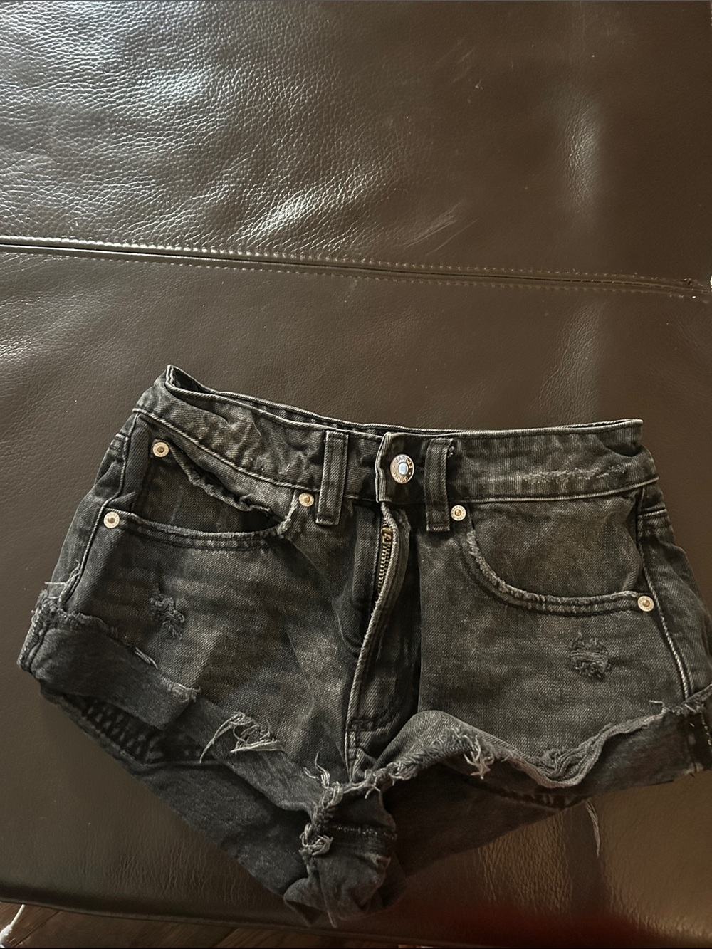 Garage Black festival Denim Jean Shorts